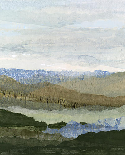 Layered Mountain Serenity Art Print