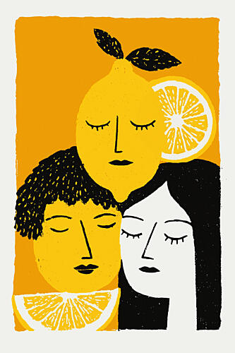The Lemon Family Pop art reproduction