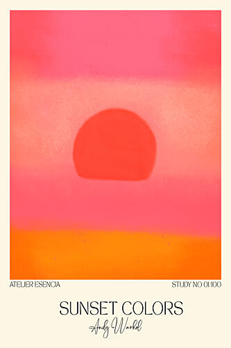 Sunsetcolorsno01 Pop art reproduction
