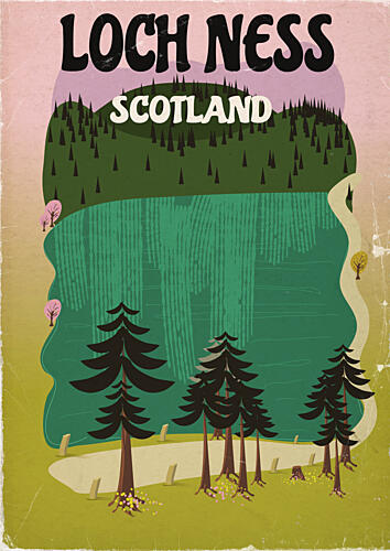 Loch Ness Scotland Travel Art Print