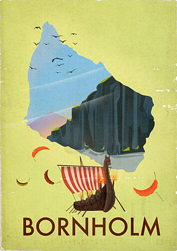 Bornholm Viking Island Adventure Art Print