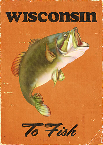 Wisconsin Bass Fishing Art Print