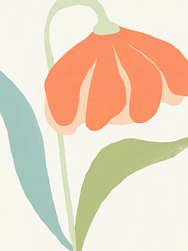 Gentle Orange Bloom Art Print