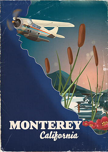 Vintage California Seaplane Art Print