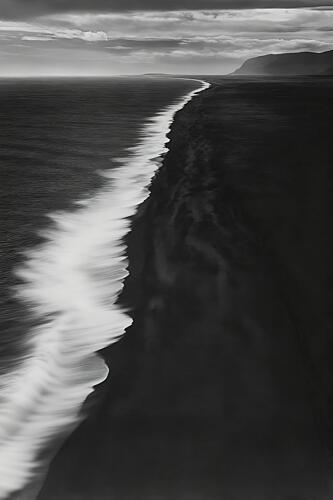 Long Exposure Black Beach Art Print by X-FlyingKN