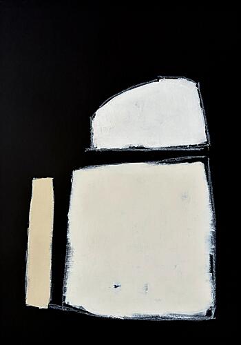 Neutral Abstract Forms Art Print by Andrea Reichhart