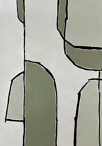 Abstract Sage Forms Art Print by Andrea Reichhart