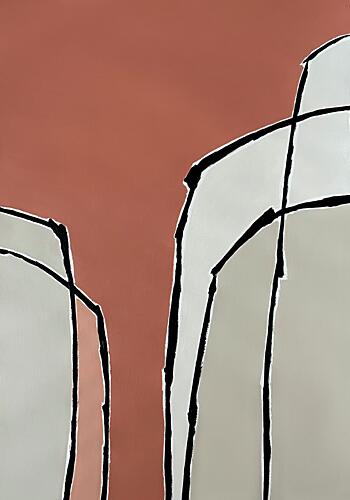 Earthy Minimalist Forms Art Print by Andrea Reichhart