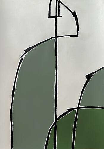 Organic Green Shapes Art Print by Andrea Reichhart