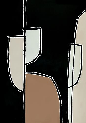 Clean Lined Abstract Art Print by Andrea Reichhart