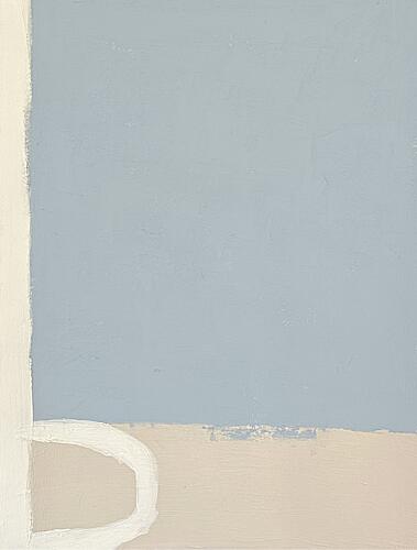 Serene Blue Beige Abstract Art Print by Andrea Reichhart