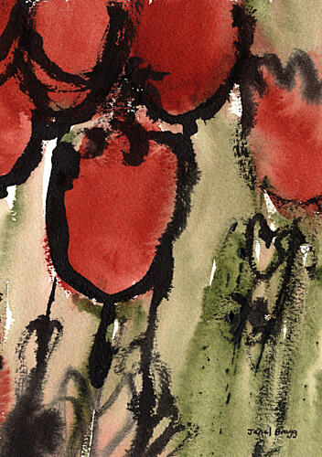 Red Tomato Abstract Art Print