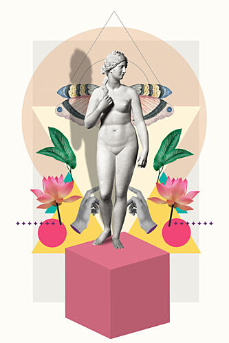 Venus with Butterfly Wings Art Print