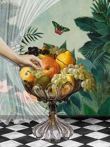 Hand and Tropical Abundance Art Print