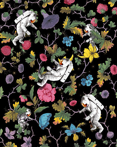 Whimsical Space Garden Art Print