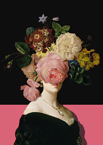 Blossoming Elegance Portrait Art Print