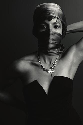 Mysterious Veiled Woman Art Print by Steffen Lauterbach