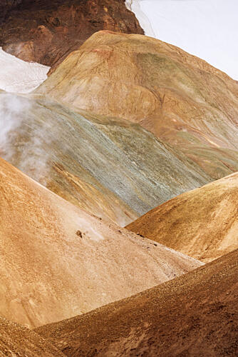 Colorful Geothermal Hills Art Print by Bogdan Barbulescu
