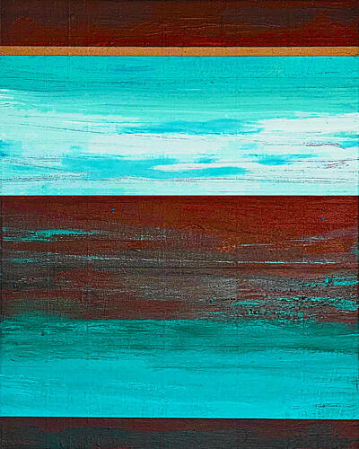 Abstract Horizon Bands Art Print by Vanessa Ryan