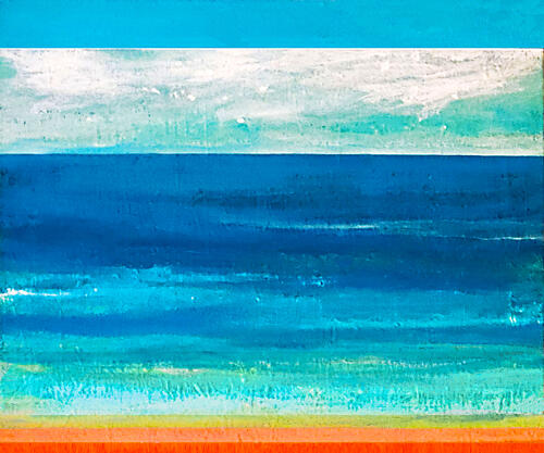 Vibrant Ocean Layers Art Print