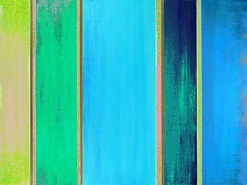 Cool Blue Green Textures Art Print by Vanessa Ryan