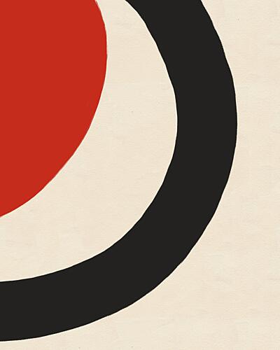 Bold Geometric Arc Art Print by Deepthi S
