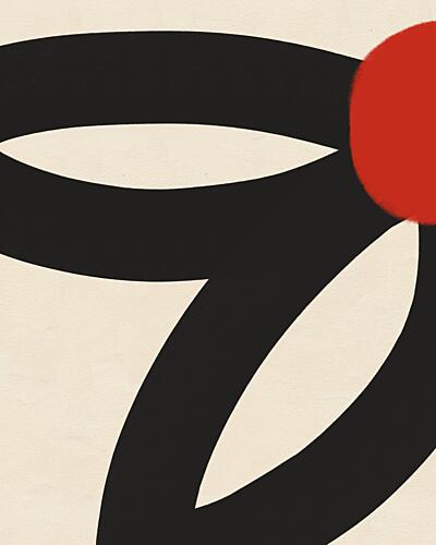 Abstract Red Black Flow Art Print by Deepthi S