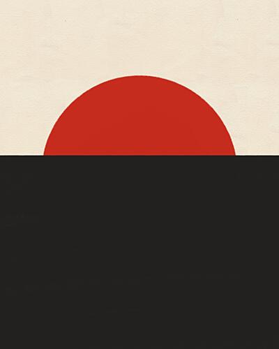 Red Sun Horizon Art Print by Deepthi S