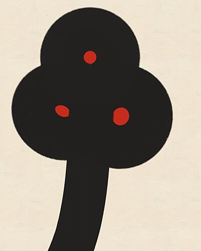 Minimalist Black Plant Art Print by Deepthi S