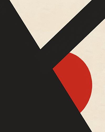 Bold Geometric Abstract Art Print by Deepthi S