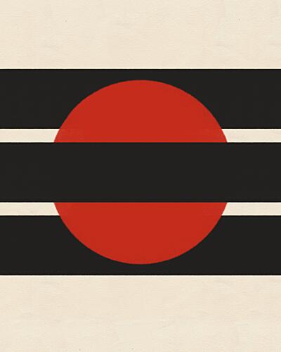 Modern Red Circle Art Print by Deepthi S