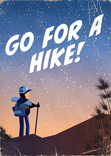 Go for a Hike Art Print