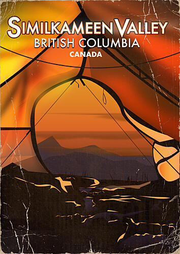 Similkameen Valley Camping Sunset Art Print