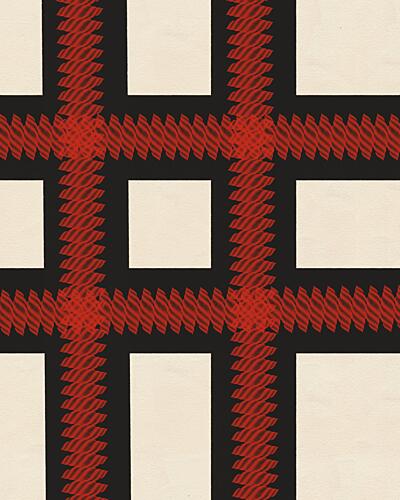Classic Red Plaid Pattern Art Print by Deepthi S