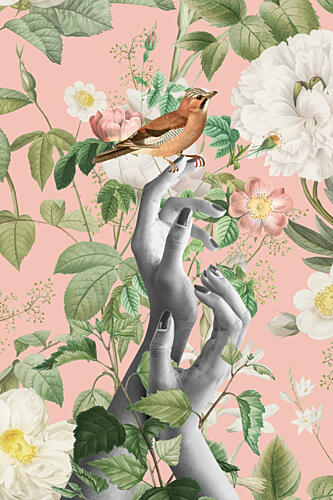 Whimsical Garden Hands Art Print