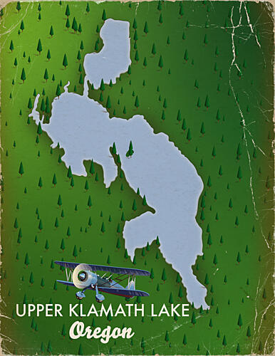 Upper Klamath Lake Oregon Art Print