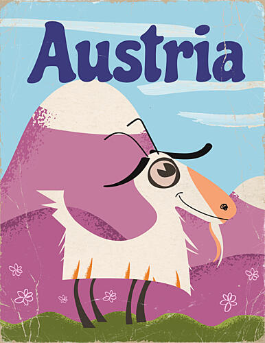 Austrian Mountain Goat Art Print