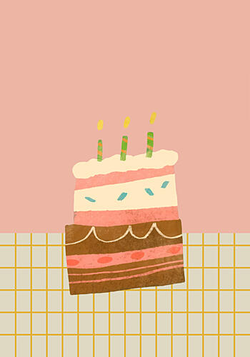 Sweet Birthday Cake Art Print by Neetesh Kumar