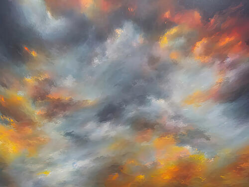 Vibrant Sunset Clouds Art Print