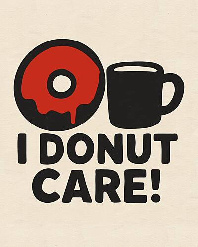 Sweet Donut Coffee Pun Art Print by Deepthi S