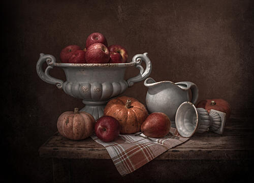 Rustic Harvest Still Life Art Print