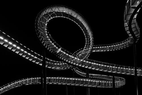 Luminous Architectural Loops Art Print