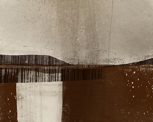 Earthy Horizon Abstract Art Print