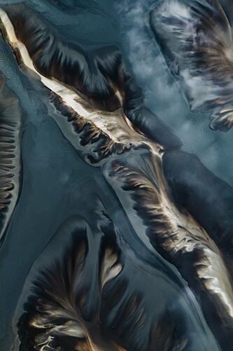 Glacial River Patterns Art Print