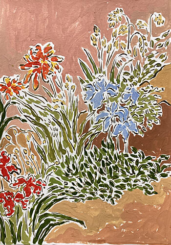 Vibrant Garden Flowers Art Print