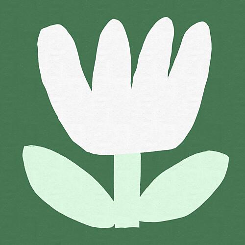White Botanical Bloom Art Print