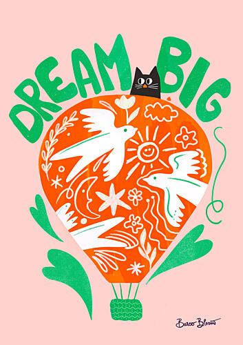 Dream Big Hot Air Balloon Art Print