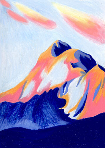 Vibrant Mountain Sky Art Print