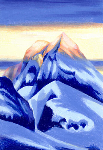 Majestic Alpine Glow Art Print by Julie Lesouef