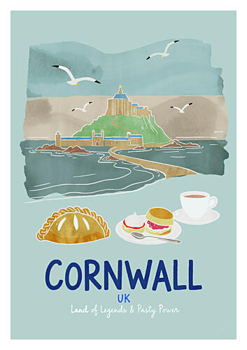 Iconic Cornwall Treats Art Print